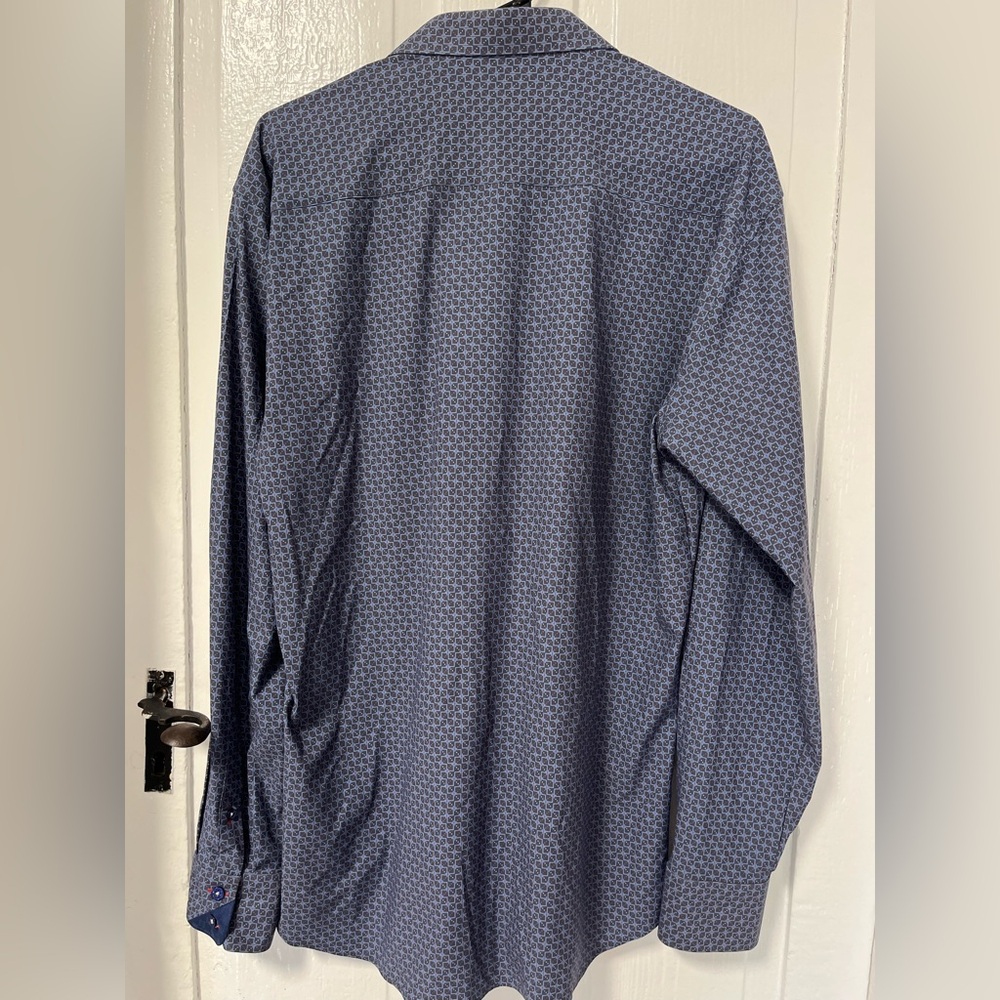 Maceoo Einstein Maze Gingham Blue Button Down Per… - image 2